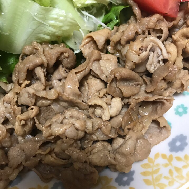 豚ローススライスの照り焼き